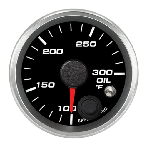 Speedhut Gauges R2-OT1-REV Oil Temperature Gauge, Revolution, 100-300 Degree F, Electric, Analog, Full Sweep, 2-1/16 in. Diameter, Black Face, Each