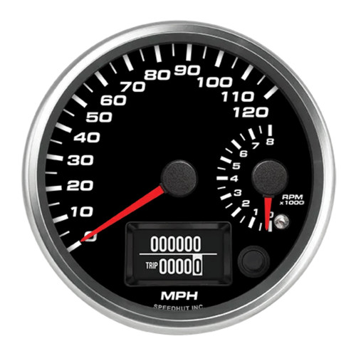 Speedhut Gauges R4-DS2-REV Gauge Kit, Revolution, Analog, 4 in. Diameter, Tachometer/Speedometer, Black Face, Kit