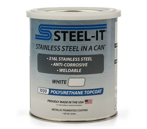 Steel-It FGPA1030Q Paint, Stainless Steel in. a Can, Urethane, Weldable, Non-Corrosive, White, 1 qt Can, Each