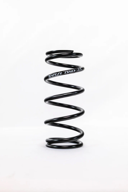 Swift Springs 080-250-200 B Coil Spring, Coil-Over, Barrel, 2.5 in. ID, 8 in. Length, 200 lb/in Spring Rate, Steel, Black Powder Coat, Each