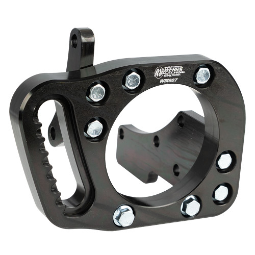 Wehrs Machine WM607 Panhard Bar Bracket, Pinion Mount, Bolt-On, Climber Adjuster, Hardware Included, Steel, Black Powder Coat, Quick Change, Each
