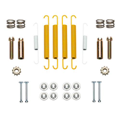 Wilwood 300-17787 Parking Brake Hardware Kit, Internal Drum, Driver/Passenger Side, Springs/Adjusters/Pins/Clips, Steel, Kit