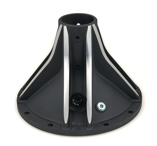 Winters 12083M-8208B Side Bell, Closed Axle, Passenger Side, 8-Rib, Inspection Plug, Aluminum, Black Thermal Coated, Winters 10 in. Quick Change, Each
