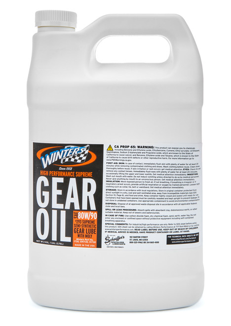 Winters 1730 Gear Oil, Differential, 80w90, Semi-Synthetic, 1 gal Jug, Each