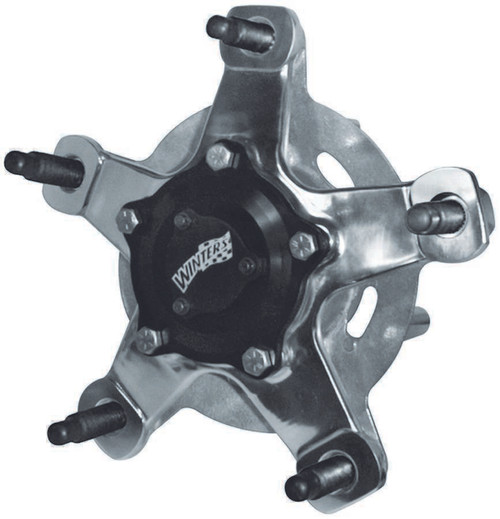 Winters 3750 Wheel Hub, Rear, 2-7/8 in. Wide 5, 24 Spline Drive Flange, Bearings/Hardware/Wheel Studs Included, Aluminum, Polished, Each