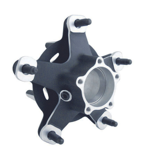 Winters K4045 Wheel Hub, Rear, Wide 5, 24 Spline Drive Flange, Bearings/Hardware/Wheel Studs Included, Magnesium, Black, Each