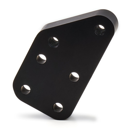 Winters 62681 Bellhousing Adapter Block, Bolt-On, External Oil Pump Mount, Aluminum, Black Anodized, Winters GM Bellhousings, Each