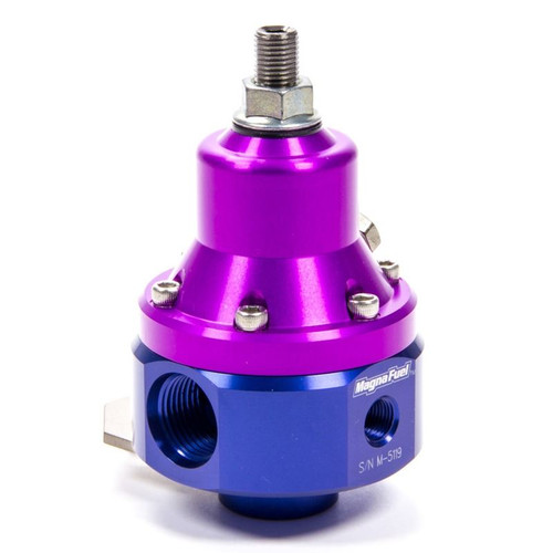 MagnaFuel MP-9950 ProStar Fuel Pressure Regulator, 35-85 PSI, Blue/Purple Anodized