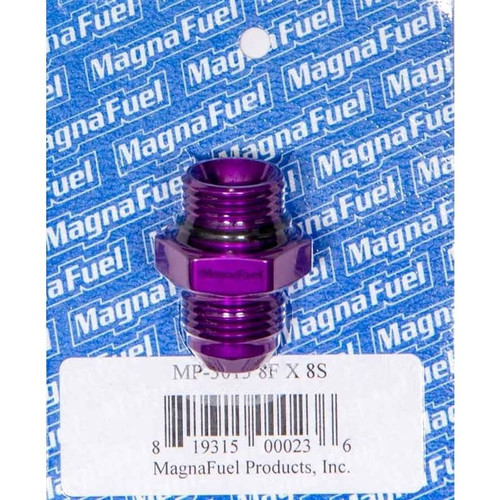 MagnaFuel MP-3013 -8 AN O-Ring to -8 AN Male Straight Adapter Fitting, Purple