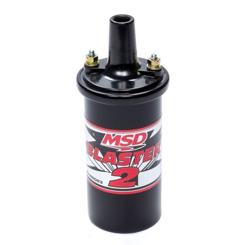 MSD 82023 Blaster 2 High Performance Coil, Round Canister, Oil Filled, 45000V, Black, Female, Each