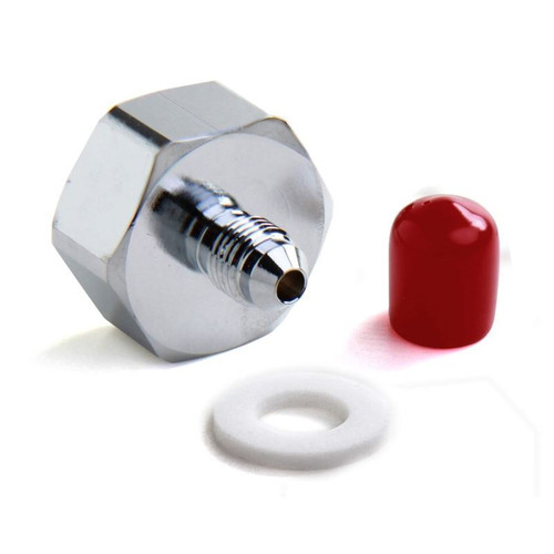 NOS 16220NOS Nitrous Bottle Nut, 1 in. Female to -04 AN Male, Nickel Plated, Each NOS 16220NOS Nitrous Bottle Nut, 1 in. Female to -04 AN Male, Nickel Plated, Each