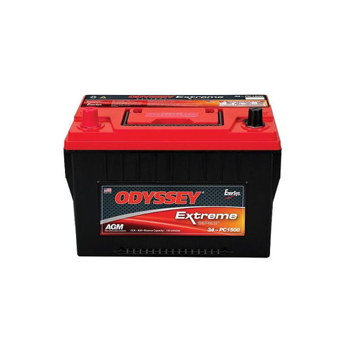 Odyssey ODX-AGM34 12V Battery, AGM, Deep Cycle, 850 Cold Cranking Amps, Top Post, Each