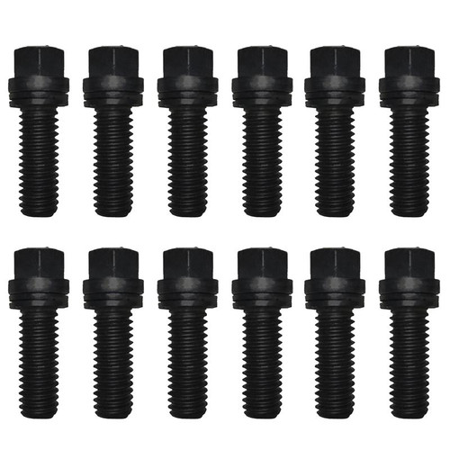 ProForm 66751 Wedge-Locking Header Bolts Hex Head 3/8 Diameter X 3/4 Inch Black Oxide 12 Pcs-2