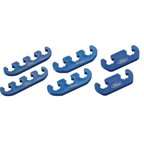 Ford Racing 302-637 Spark Plug Wire Dividers Universal 2-3-4 Wire w/ Ford Oval Logo Blue