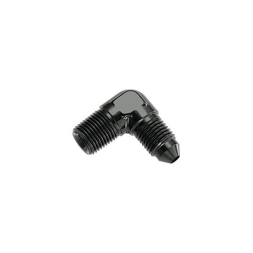 Redhorse 822-08-06-2 Fitting -08 AN to 3/8 in. NPT, 90 Degree, Aluminum, Black