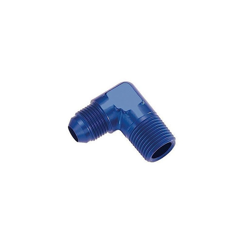 Redhorse 822-08-08-1 Fitting -08 AN to 1/2 in. NPT, 90 Degree, Aluminum, Blue