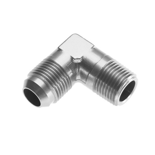 Redhorse 822-10-06-5 Fitting -10 AN to 3/8 in. NPT, 90 Degree, Aluminum, Clear