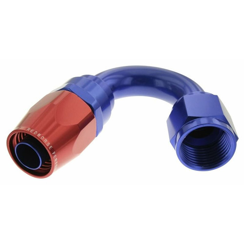 RedHorse Performance 1150-04-1 -04 AN 150 Degree Hose End, Aluminum, Red/Blue