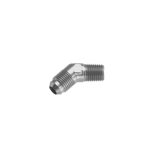 Redhorse 823-03-04-5 Fitting -03 AN to 1/4 in. NPT, 45 Degree, Aluminum, Clear