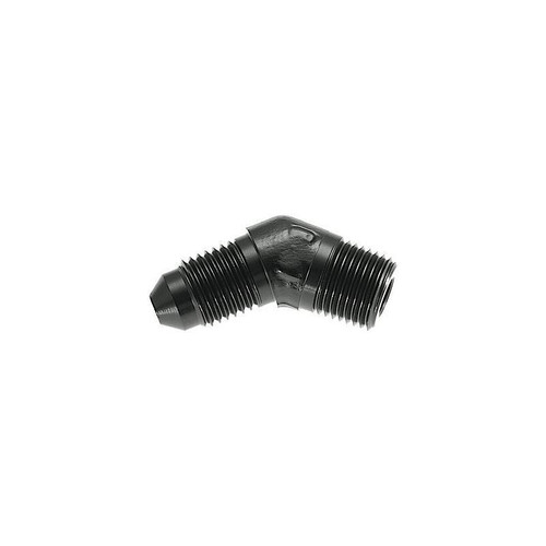 Redhorse 823-06-02-2 Fitting -06 AN to 1/8 in. NPT, 45 Degree, Aluminum, Black