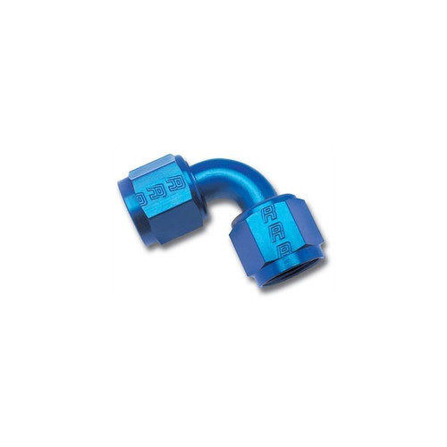 Russel 640170 -8 AN Female Coupler, 90 Degree, Swivel, Blue