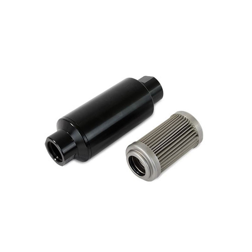 TSP JM1023BK 100 Micron Billet Aluminum Fuel Filter, Black, Each