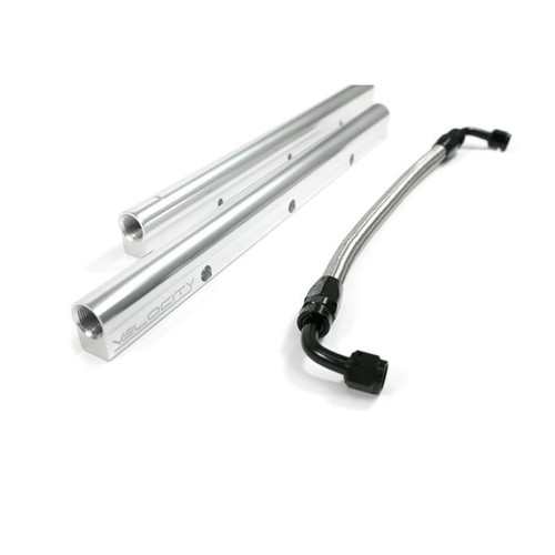 TSP 81009CA Velocity LS3/L92 Billet Aluminum Fuel Rail with Mid Pipe Kit, Clear Anodized