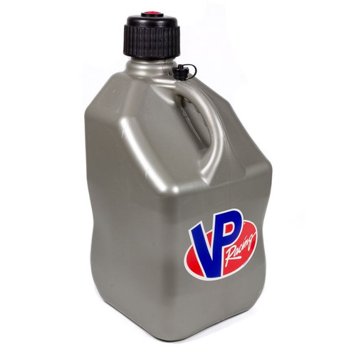 VP Fuel 3602 5 Gallon, Silver Utility Jug, O-Ring Seal Screw-On Cap, Vent, Square, Plastic