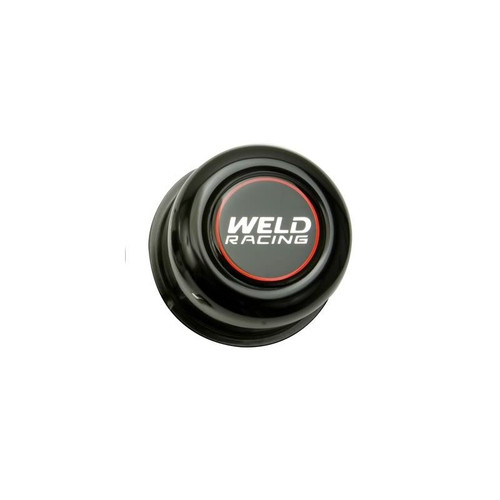 Weld P605-5073B Center Cap, 3.16 in. OD, Push Through, Aluminum, Black, Each