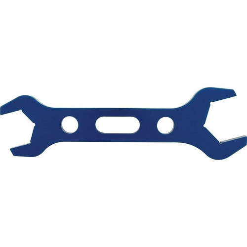 Allstar ALL11134 Double Ended Wrench, -12 and -16 AN, Aluminum, Blue Anodized