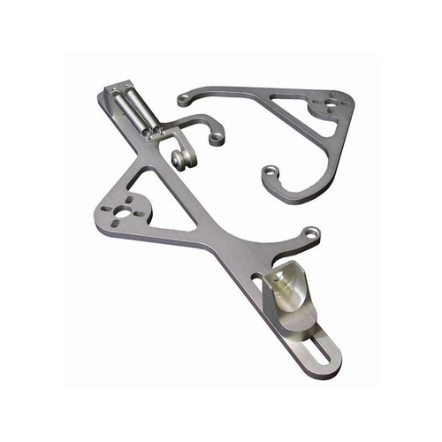 Big End Performance 16101 Billet Nitrous/Fuel Bracket w/Throttle Kit, Lokar Cable, 4150/4160 Carburetors