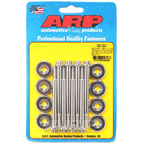 ARP 434-7504 LS, Valve Cover Bolt Kit3.150 in. Long, 12-Point, Stainless Steel, Set of 8