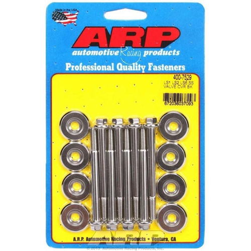 ARP 400-7529 LS, Valve Cover Bolt Kit, 2.755 in. Long, Hex Head, ARP 300, Set of 8