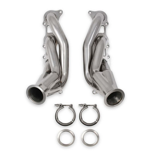 Flowtech 12153FLT 2011+ Coyote Turbo Headers, Forward Facing, 1 5/8 in. 304 Stainless, Polished, Pair