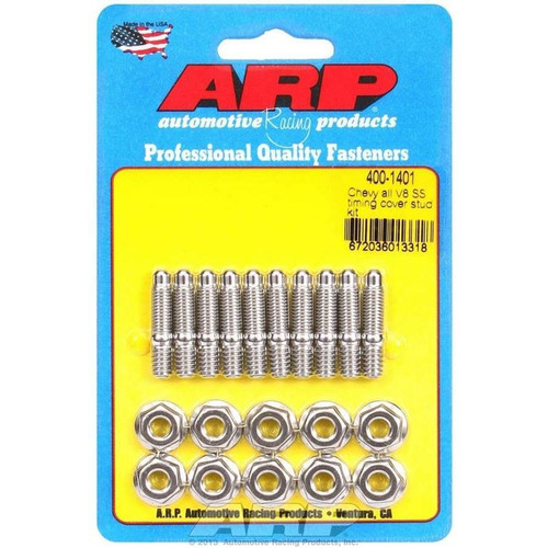 ARP 400-1401 Big Block Chevy, Timing Cover Studs, Hex Head, Stainless Steel, Kit