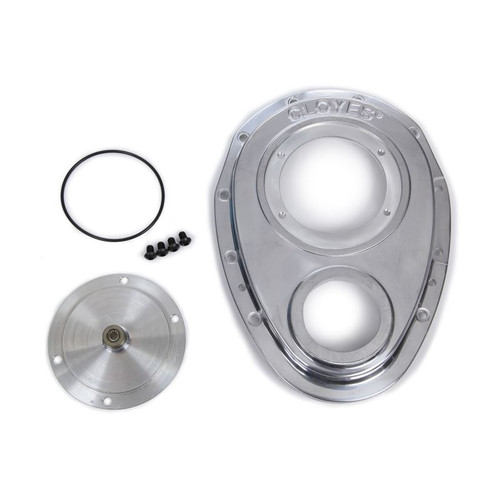 Cloyes 9-227 SB Chevy, Timing Cover, 2-Piece, Adjustable Cam Button, Aluminum