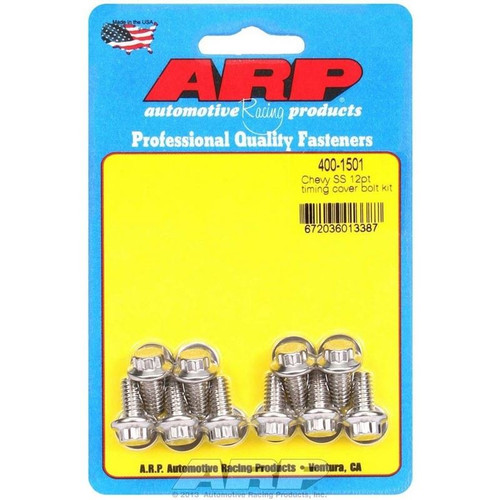 ARP 400-1501 Big Block Chevy, Timing Cover Bolts, 12-Point, Stainless Steel, Kit