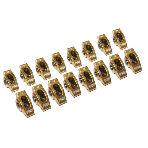 CompCams 19005-16 SBC Ultra Gold ARC Roller Rocker Set, Aluminum, 1.6 Ratio, 7/16 Stud, Set of 16