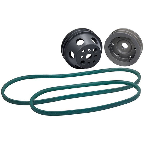 Allstar Performance ALL31090 1:1 Pulley Kit, SB chevy, Block Mount Power Steering, Premium