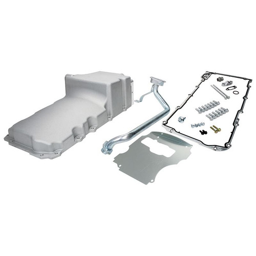 Allstar Performance ALL26240 Cast LSX Aluminum Rear Sump Oil Pan, Aluminum, Natural