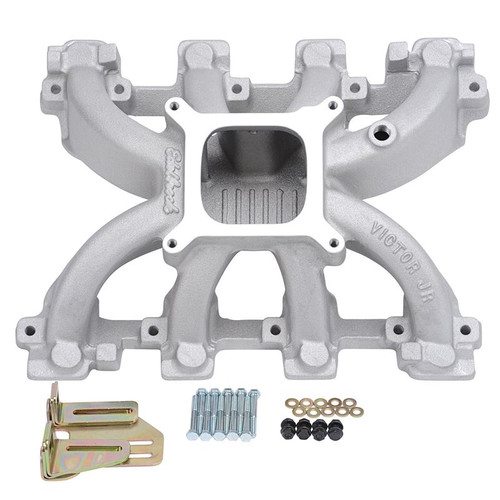 Edlelbrock 29087 Victor Jr. Series Intake Manifold, 1997-2019 LS1/LS2, Single Plane, Aluminum, Natural