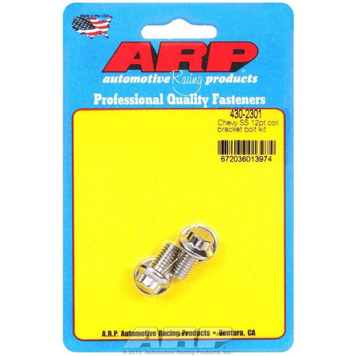 ARP 430-2301 SBC Ignition Coil Bracket Bolt Kit, 12-Point, Stainless Steel, Set of 2