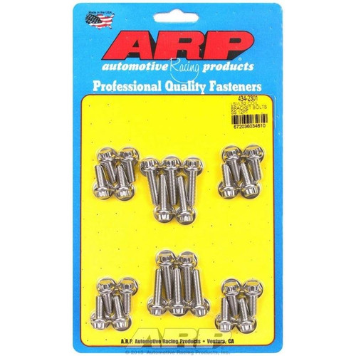 ARP 434-2301 LS, Ignition Coil Bracket Bolt Kit, 12-Point, Stainless Steel, Set of 16