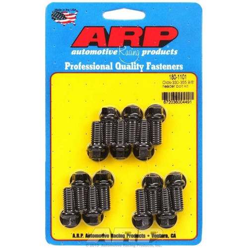 ARP 180-1101 Oldsmobile V8 Header Bolts, 3/8-16 in. Thread, .75 in. Long, Hex Head, Set of 14