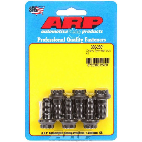 ARP 330-2801 GM Pro Series Flywheel Bolts, 7/16-20 in. Thread, .875 in. Long, 1-Piece Main, 12-Point Head