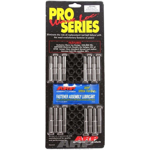 ARP 235-6401 BBC Pro Connecting Rod Bolts, Hex, Wave-Loc, ARP2000, Set of 16