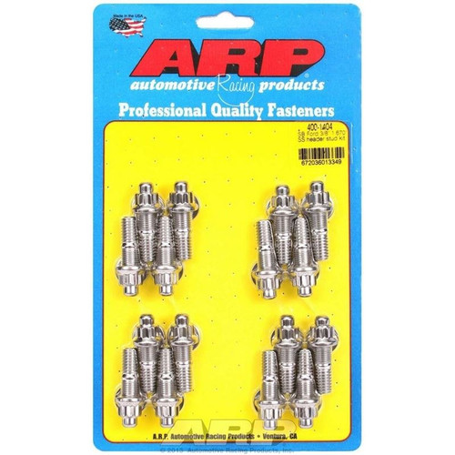 ARP 400-1404 BB Ford, Header Stud Kit, 3/8-16 in. Thread, 1.670 in. Long, Stainless Steel