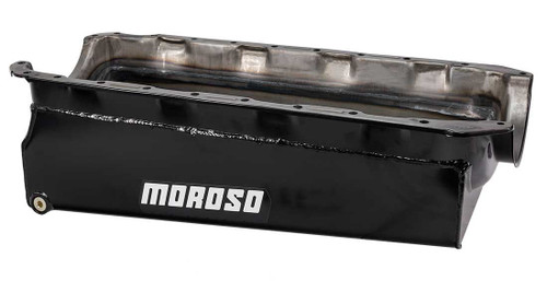 Moroso 20032 BB Chevy IV, Drag Race Pan, Full Sump, 7 Quarts, Steel, Black Powdercoated, Each