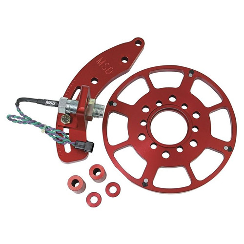 MSD 8636 Mopar B/RB, Flying Magnet Crank Trigger, Billet Aluminum, Red, Kit