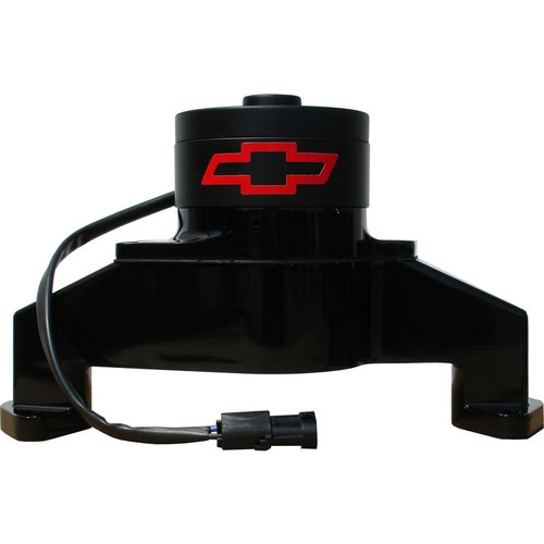 GM Performance 141-674 BBC Electric Engine Aluminum Water Pump, Black w/ Bowtie Logo